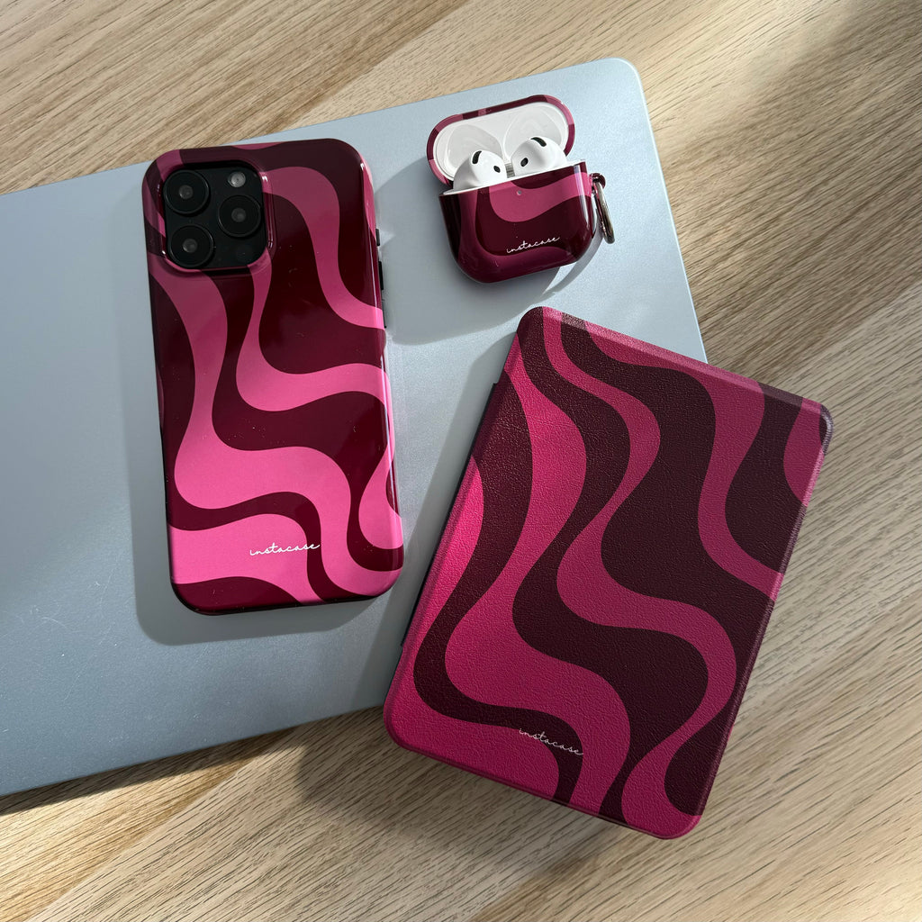 Burgundy Flow - Capa Samsung Premium Glossy